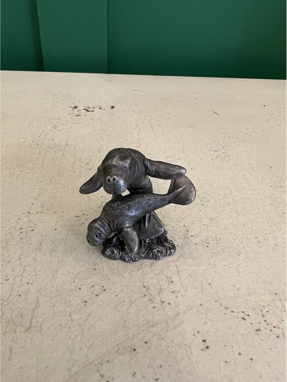 Spoontiques Minature Pewter Manatee Figurine Sea Creature Ocean 2 1/2" Inches